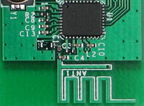 Antena integrada en el PCB (fuente: Infineon)