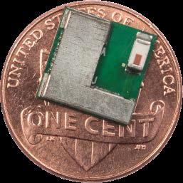 modulo Cypress EZ BLE (10 mm × 10) mm con antenna chip (Fonte: Infineon)