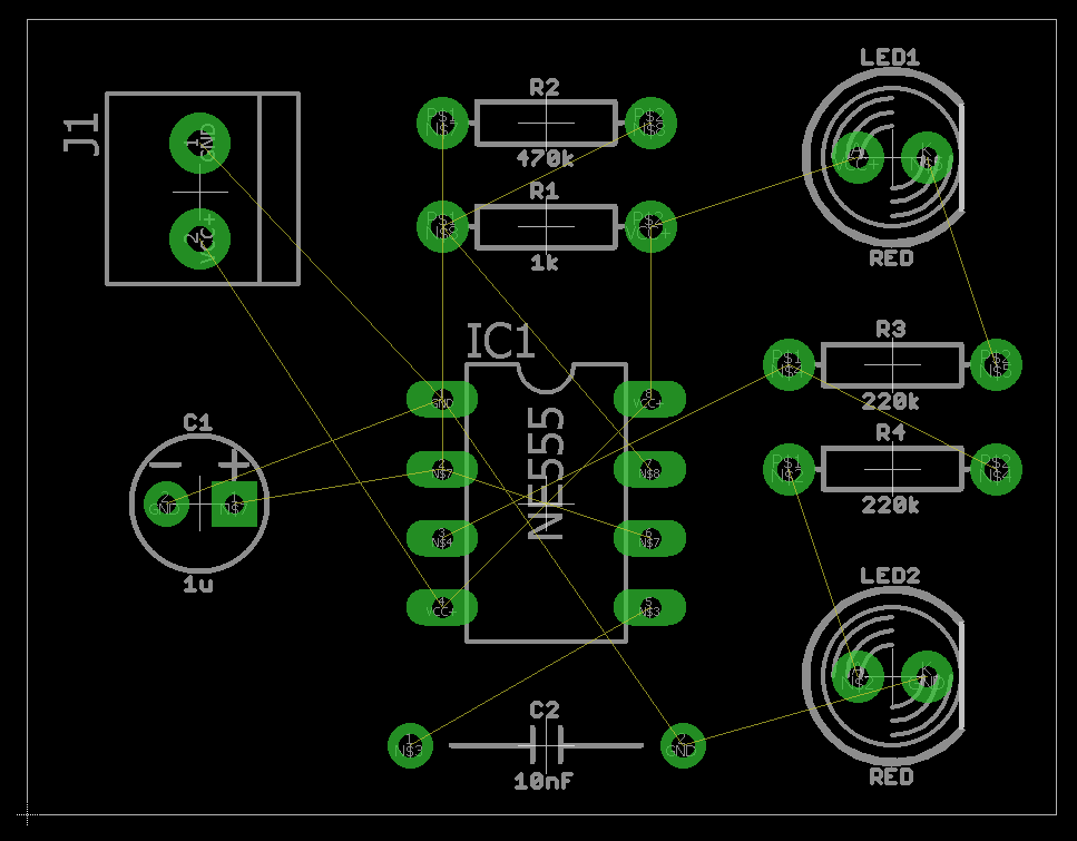 Circuito elettronico prima dello sbroglio.