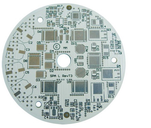 Ejemplo de PCB revestida de metal.