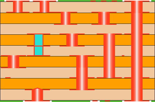 PCB multilayers connections proto-electronics