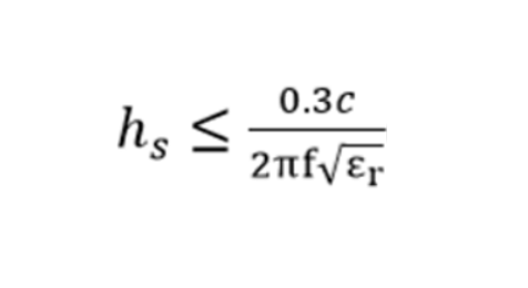 Height of the substrate