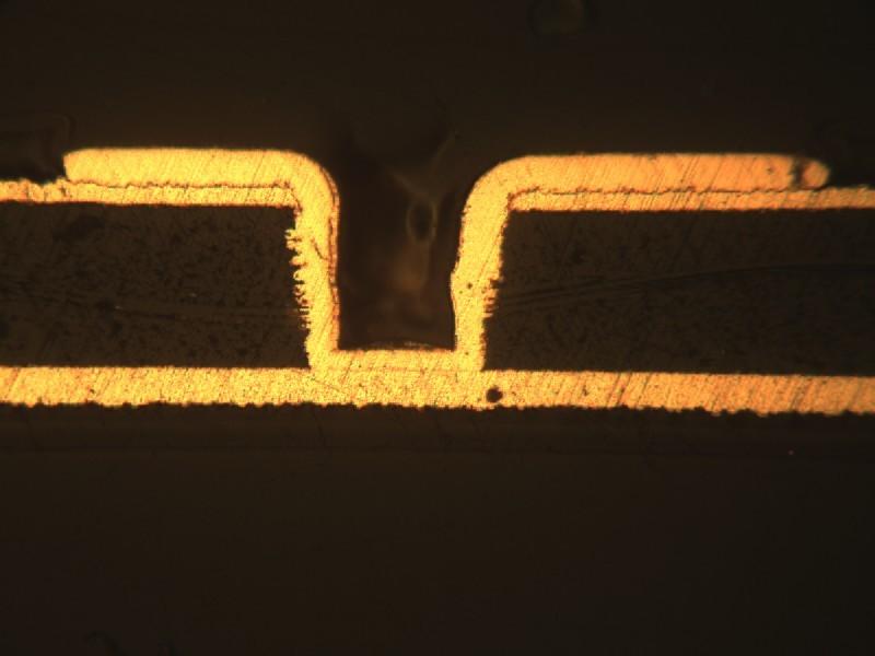 example microvia Proto-Elecotronics Micron Laser